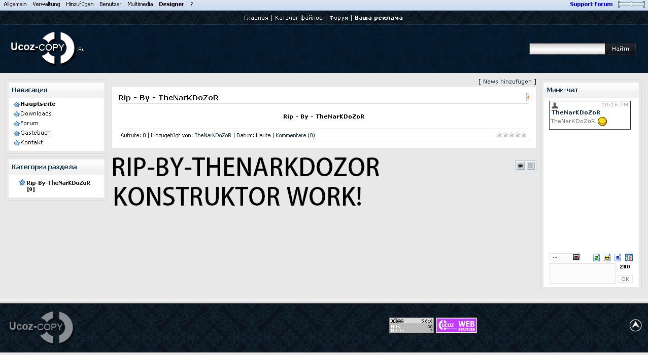 Rip - by -TheNarKDoZoR - uCoz-CopY (Konstruktor Work!)